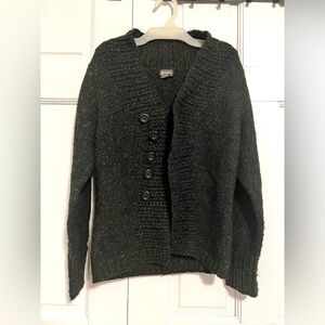 Royal Robbins Dark Gray Wool Long Sleeve Cardigan Size Medium